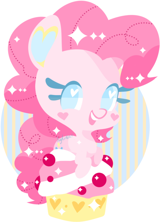 Snow Angel, Cupcake, Cute, Food, Heart Eyes, Pinkie - Filename (600x835)