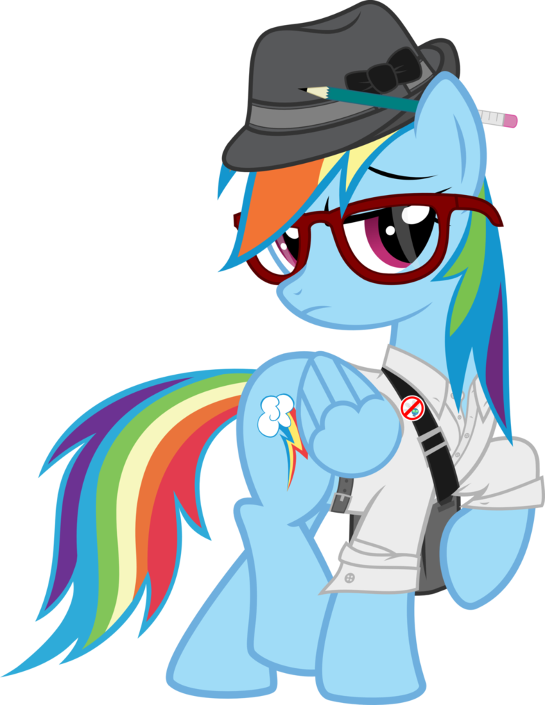 Hipster Dashie By Crimsonlynx97 - Hipster My Little Pony (786x1016)