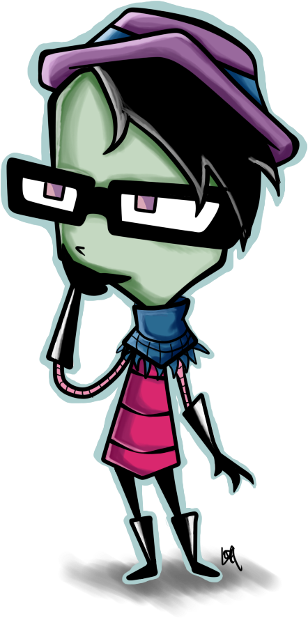 Hipster Zim By Nijineko99 - Invader Zim Hipster Zim (720x960)