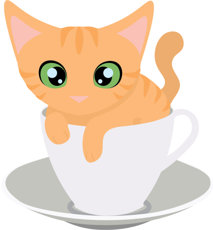 Teacup Kitten By Xx Dreamer By Day Xx - Cartoon (861x927)