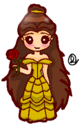 Chibi Belle Beauty And The Beast By Fairygirl233 - Cartoon (400x300)