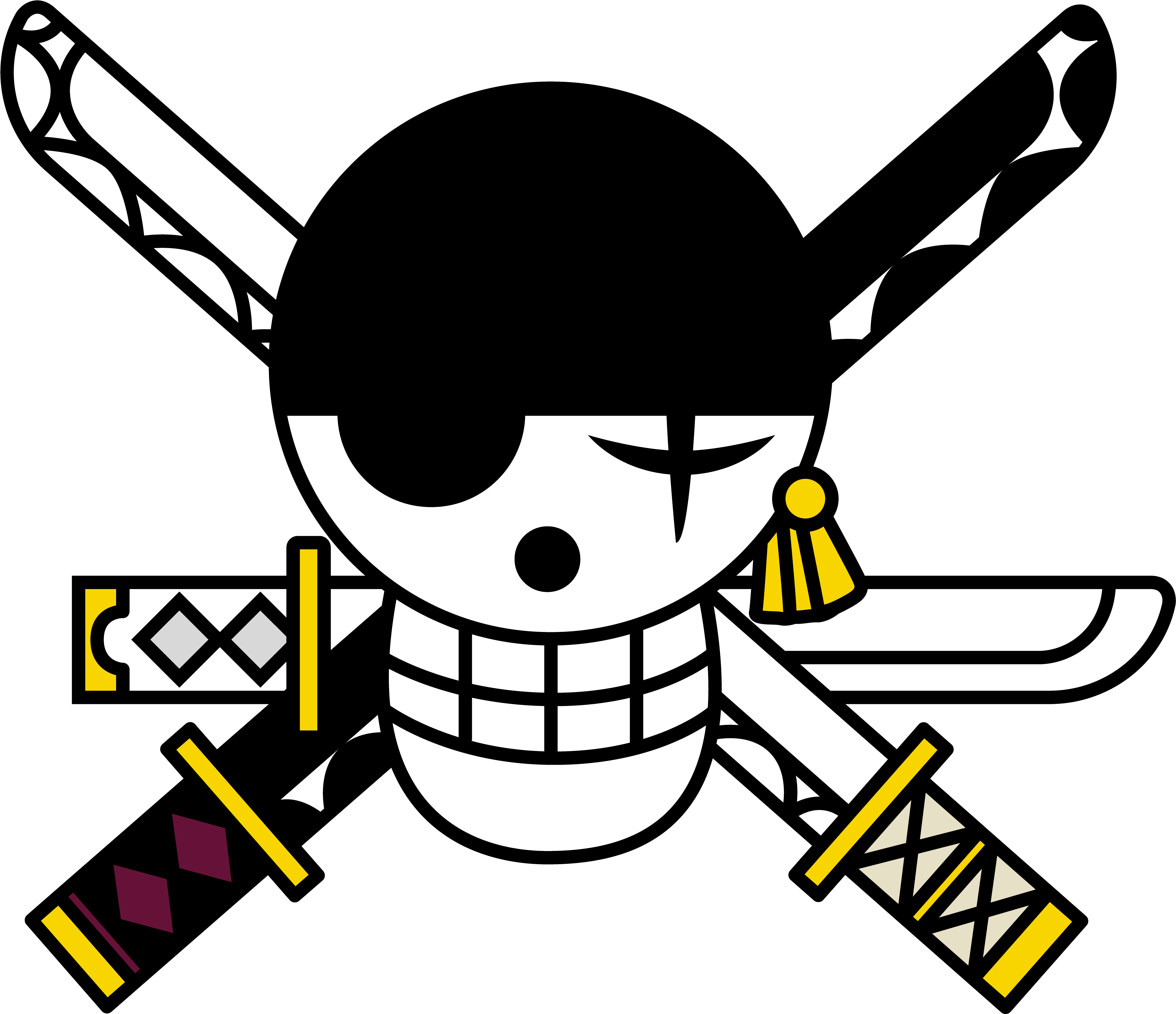 One Piece Clip Art Medium Size - Zoro One Piece Flag (5208x5208)