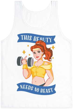 This Beauty Needs No Beast Parody Tank Top - Active Tank (484x484)