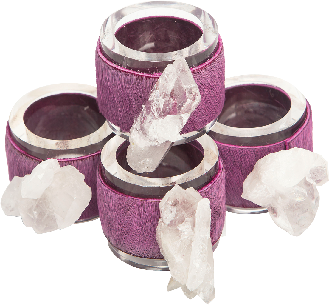 Beauty And Beast Napkin Rings Orchid - Rose (1165x1200)