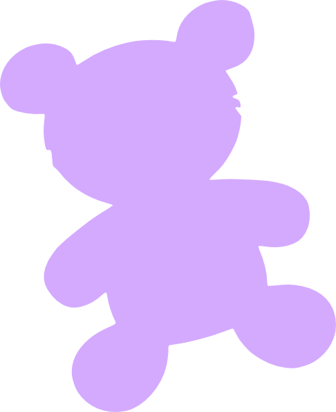 Purple Teddy Bear Clip Art (486x595)