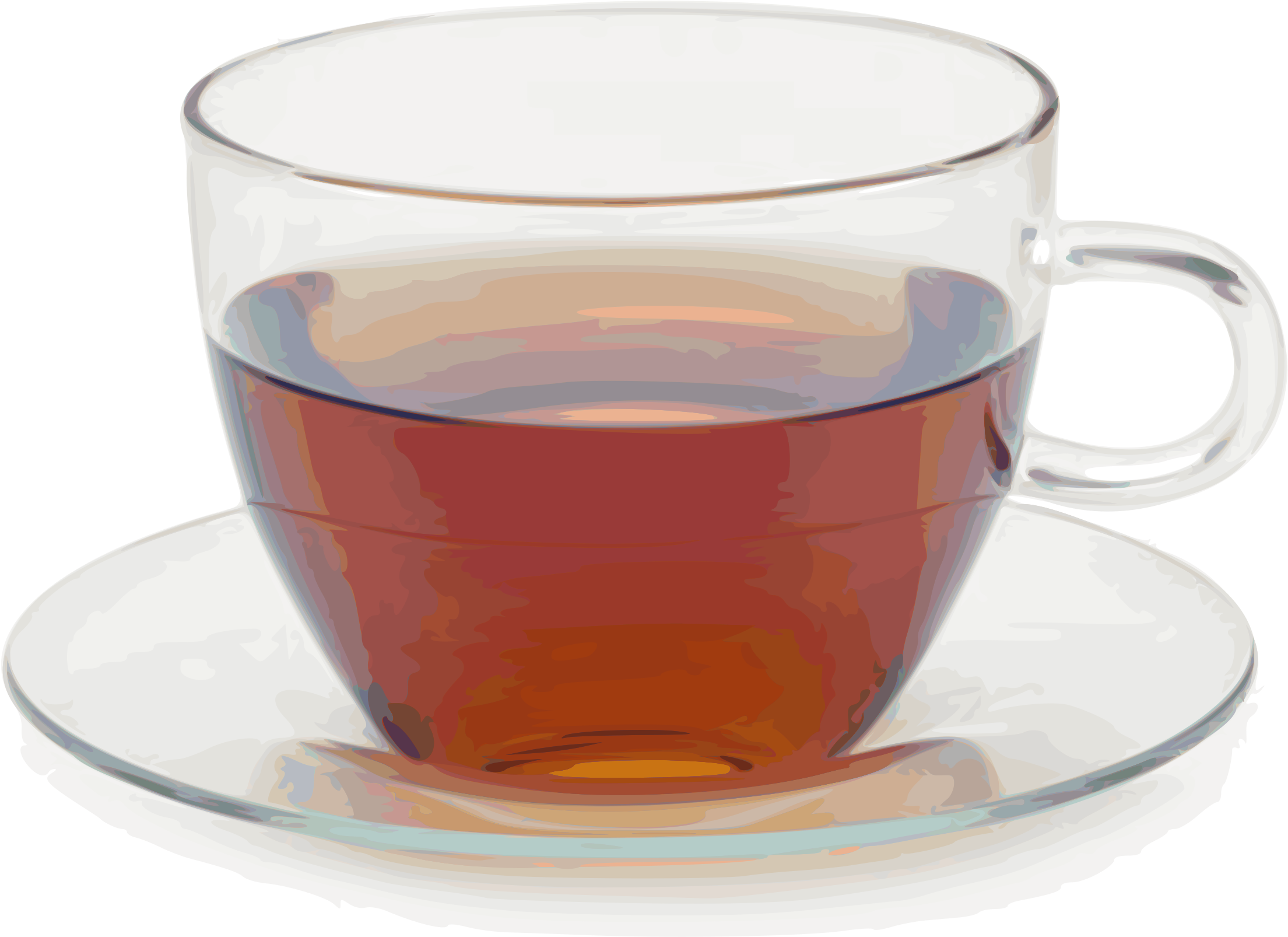 Glass Cup With Saucer - Herbalife Afresh Energy Drink (2400x1741)