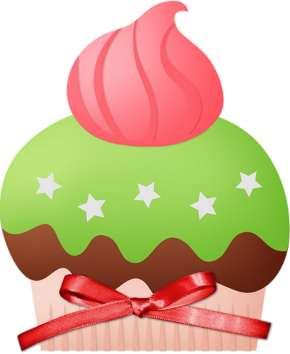 Cupcakes, Sweet Pastries, Conch Fritters - Illustration (410x500)