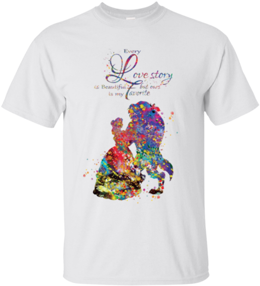 Beauty And The Beast Every Love Story Is Beautiful - Beauty And The Beast Presents (580x580)
