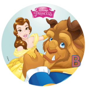 Wafer Paper Disc Beauty & The Beast, - Bella E La Bestia Cialda (800x800)