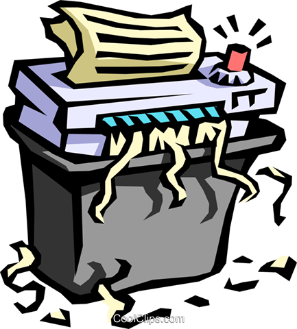 Stylist And Luxury Shredder Clipart Elegant Paper Clip - Biuro Gif (433x480)