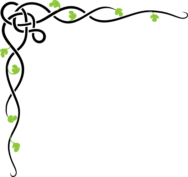 This Free Clip Arts Design Of Celtic Vine Light Green - Vine Border (600x566)