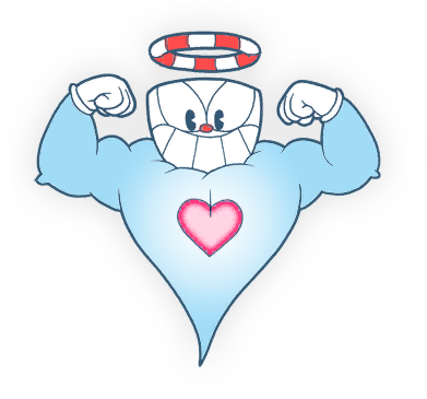 Cuphead Super3 - Cuphead Super Art 3 (391x365)