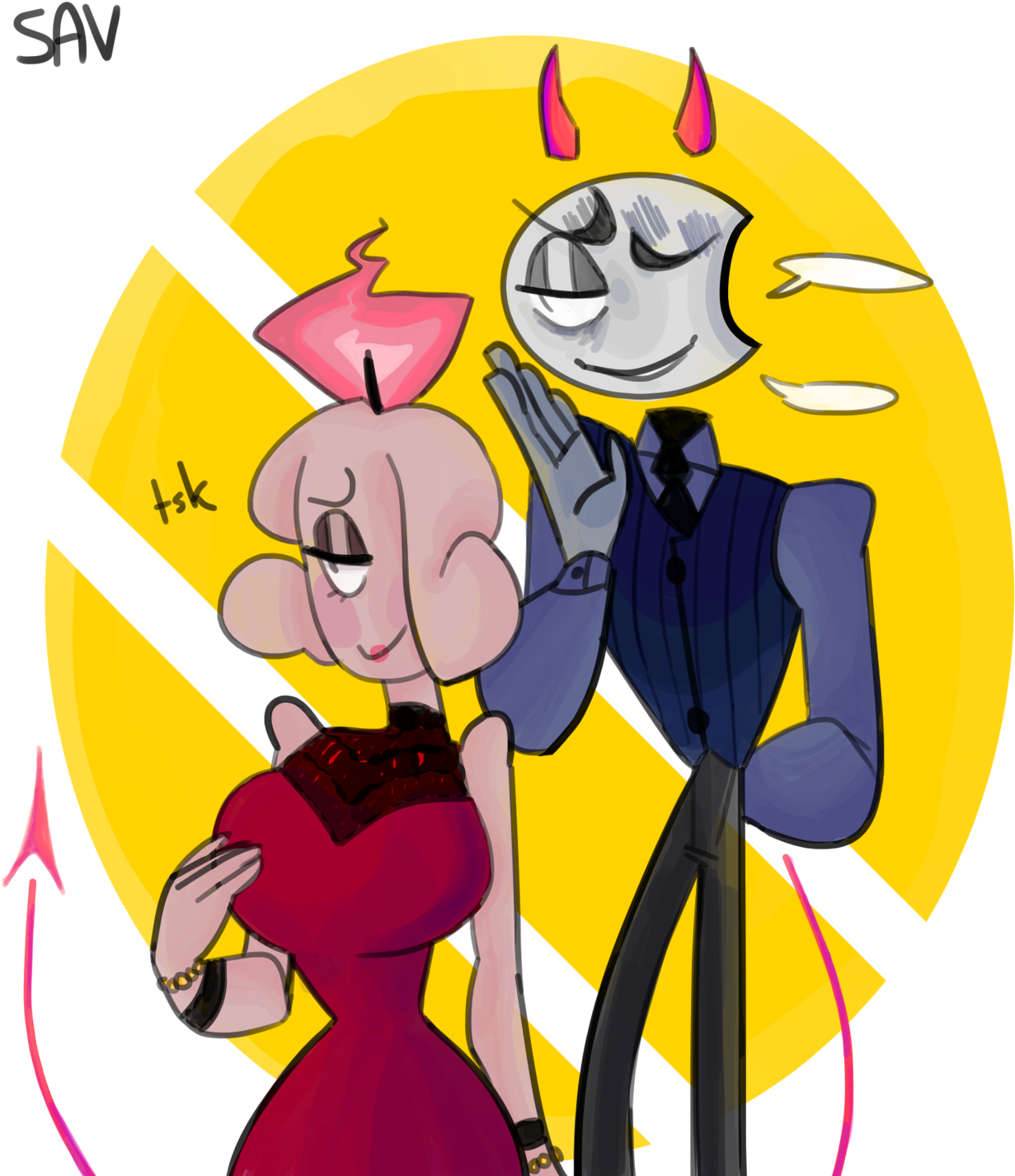 Cuphead Cuphead Oc Encre Eleanor 2p Au Ahhhhhhh I Love - Cartoon (1280x1433)