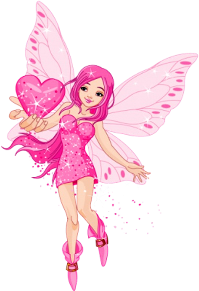 Pink Fairies Cartoon Clip Art Images - Love Fairy (600x600)