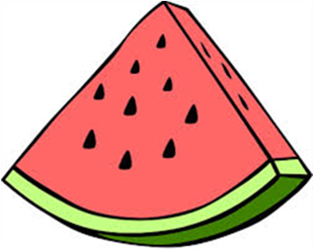 Melon Clipart Watermelon Vine - Watermelon Drawing (352x352)