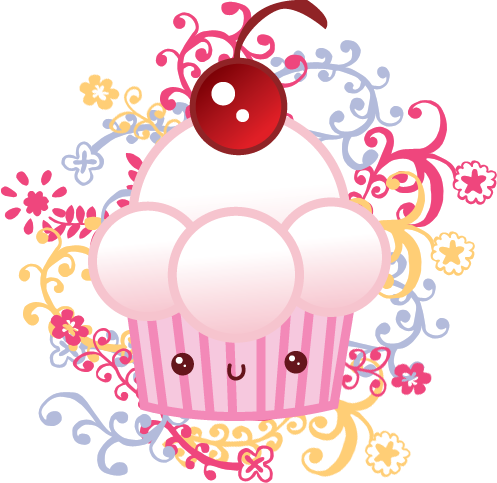 Kawaii Cupcake By Irym - Kawaii Cupcake Cake Cherry Baker Pendant Necklace (497x483)
