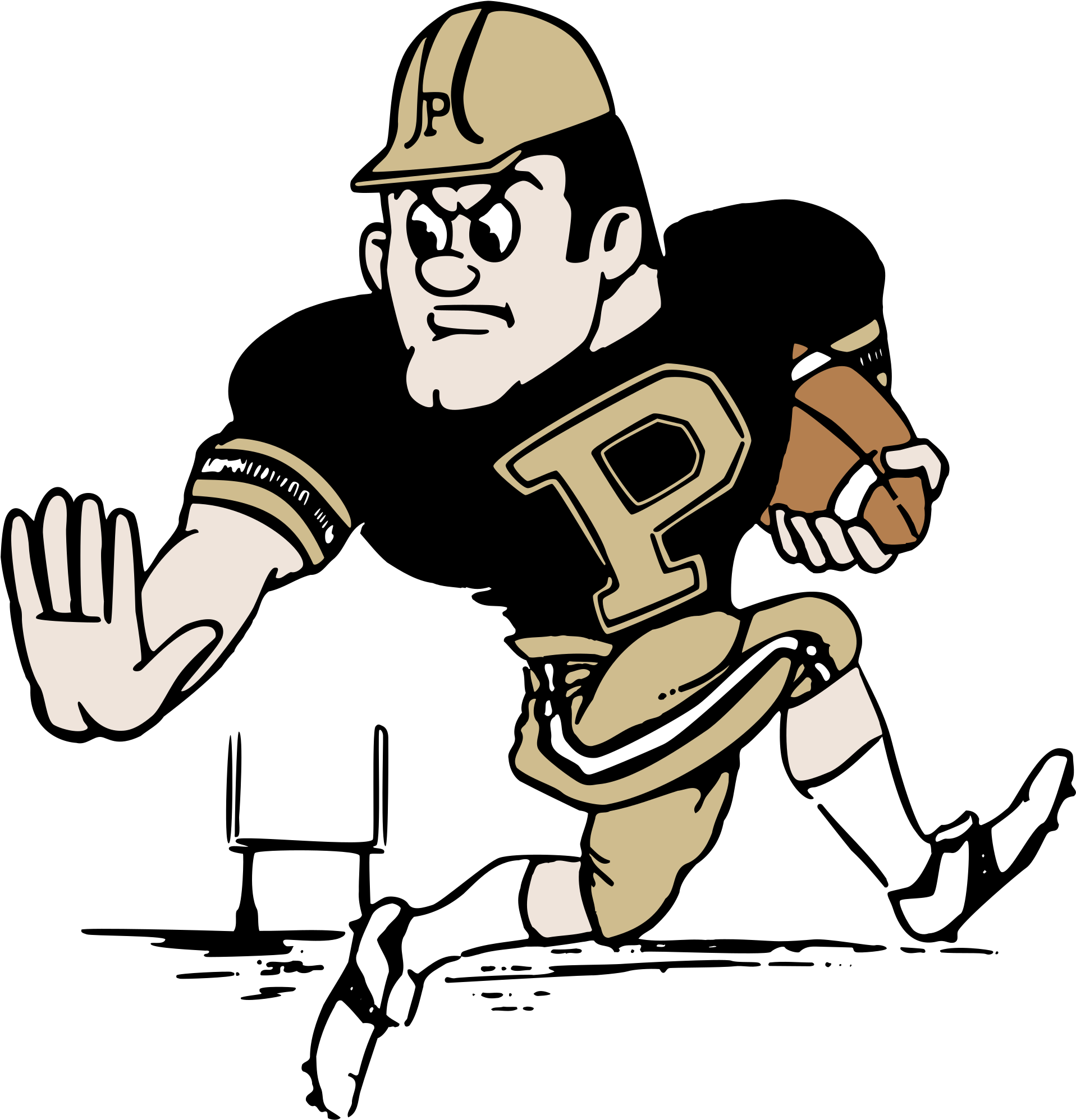 Purdue University Pete Logo Black And White - Purdue Basketball Mascot Png (2400x2400)
