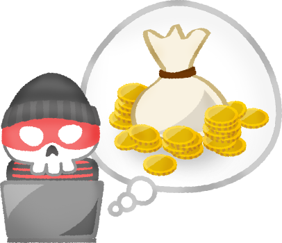 Hacker Stealing Money - Illustration (406x350)