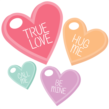 Candy Hearts Clip Art - Candy Hearts Clip Art (432x432)