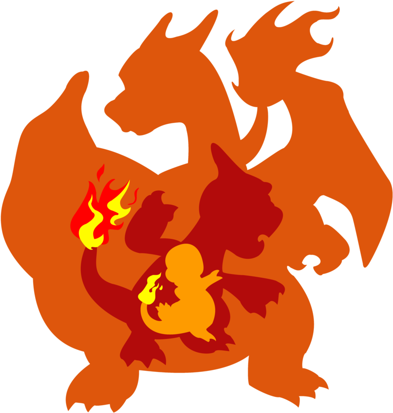 Charmander Evolutive Line By Jngnzlz - Pokemon Go Car Stickers (894x894)