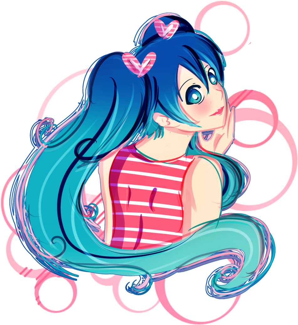 Miku Summer By Lezzette - Cartoon (1024x1204)