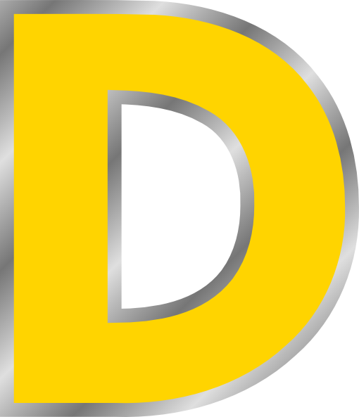 D Letter Clip Art (510x593)