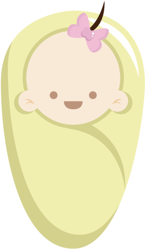 Infant Girl Illustration - Ice Cream (595x595)