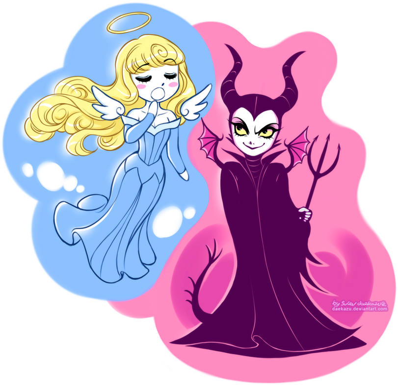 Sleeping Beauty And Maleficent By Daekazu - Sleeping Beauty Vs Maleficent (900x883)