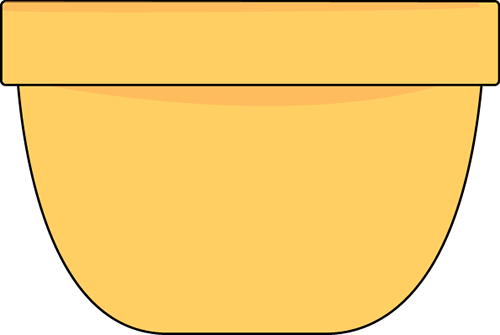 Yellow Bowl - Orange Mixing Bowl Clipart (500x335)