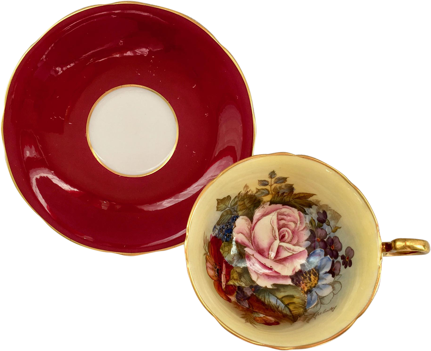 This Treasure By Aynsley Bone China, England, Is A - Saucer (1835x1835)