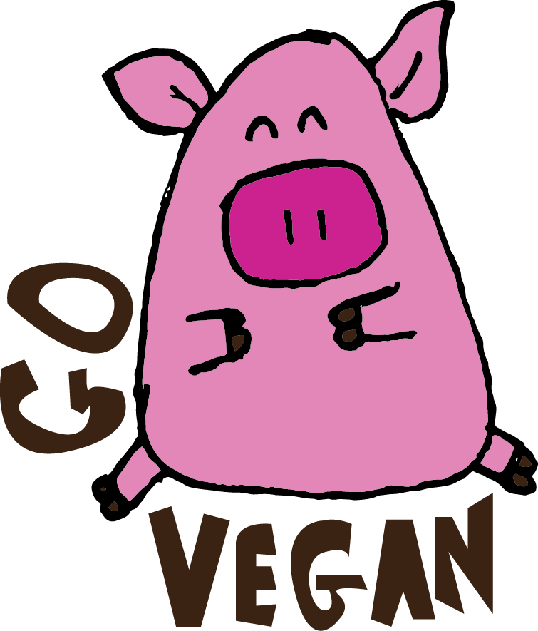 Go Vegan Pig - Vegan Pig (755x885)