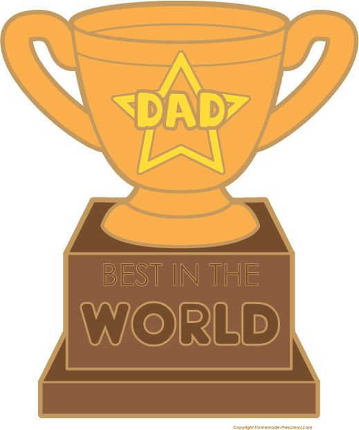 Trophy Clipart Oscar Award - Fathers Day Trophy Clipart (519x622)