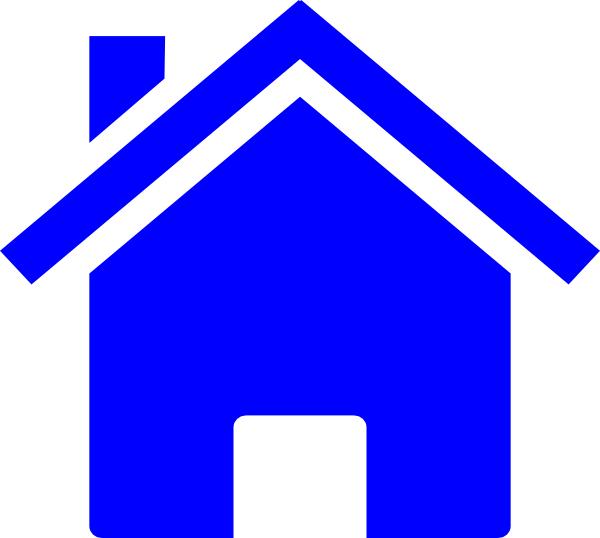 Blue House Icon Vector (600x538)