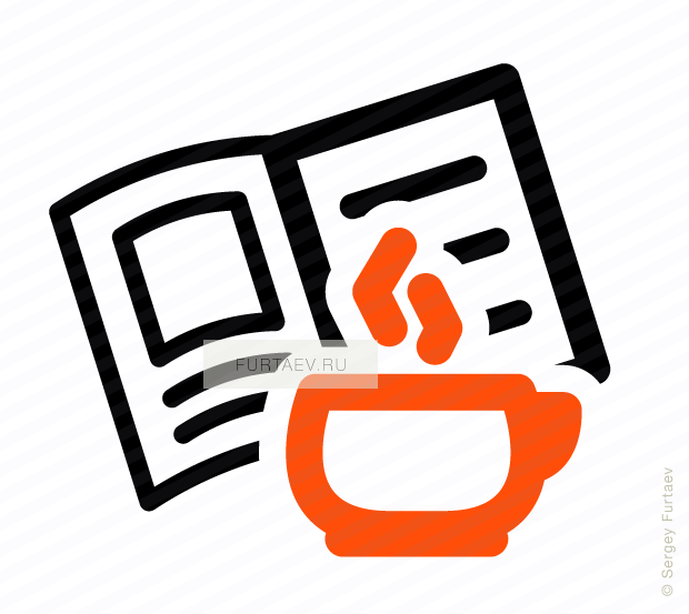 Vector Icon Of Hot Cup Against Opened Book - Vector Graphics (620x553)