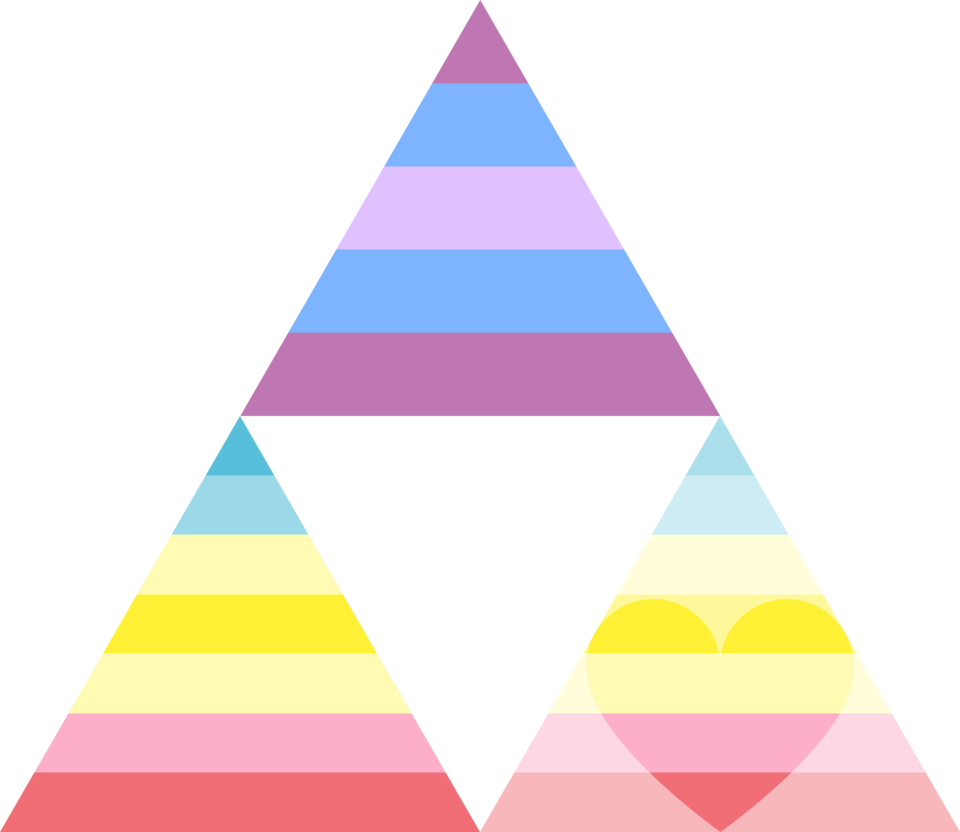 Trigender Trisexual Triromantic Triforce By Pride-flags - Triangle (960x832)