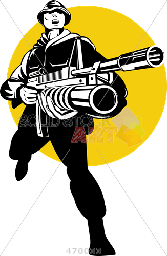 Stock Illustration Of Cartoon Drawing Of Commando Soldier - Commando Vector (326x500)
