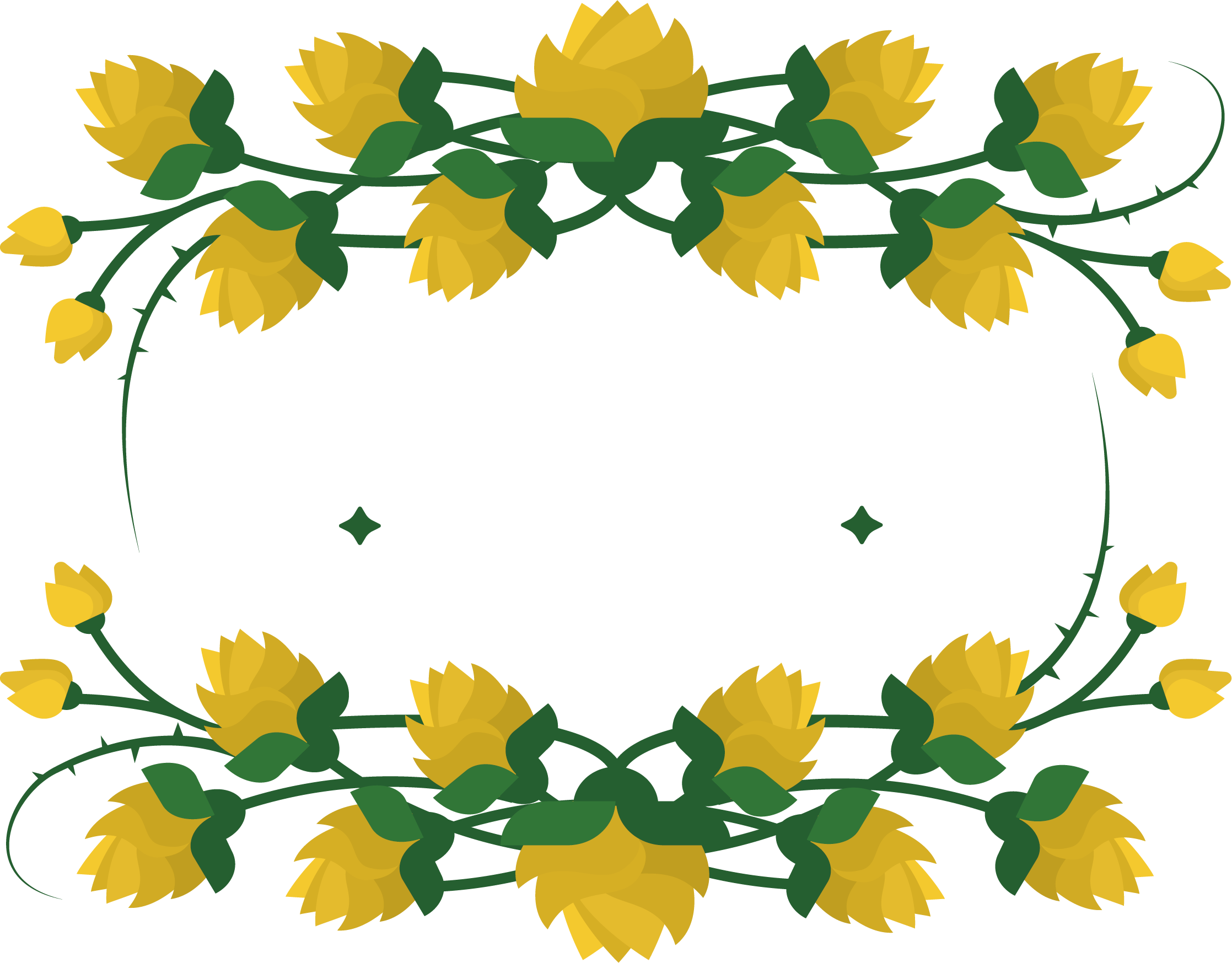 Floral Design Yellow Clip Art - Floral Design Yellow Clip Art (2235x1747)