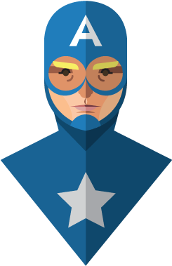 Captain America Flat Design - Minimalismo Design (360x432)
