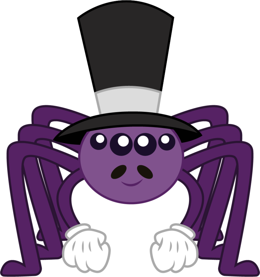 Spider With A Top Hat By Cloudyglow - Spider With A Top Hat (865x923)