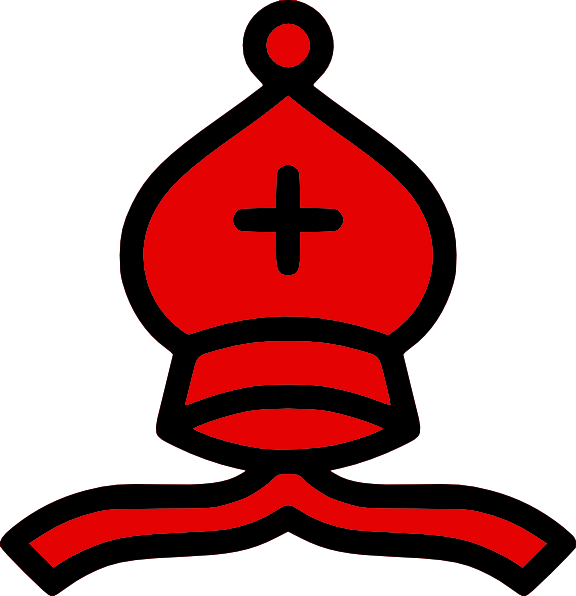 Red Bishop Chess Piece (576x596)