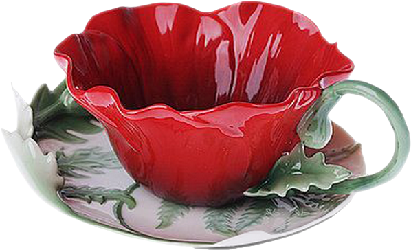 Tasse En Forme De Fleur - Красивые Чашки (600x370)
