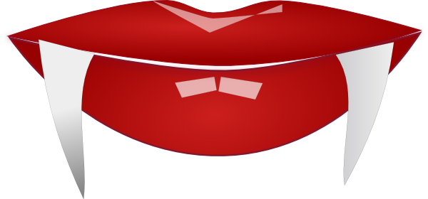 Vampire Teeth Clipart Transparent (600x280)