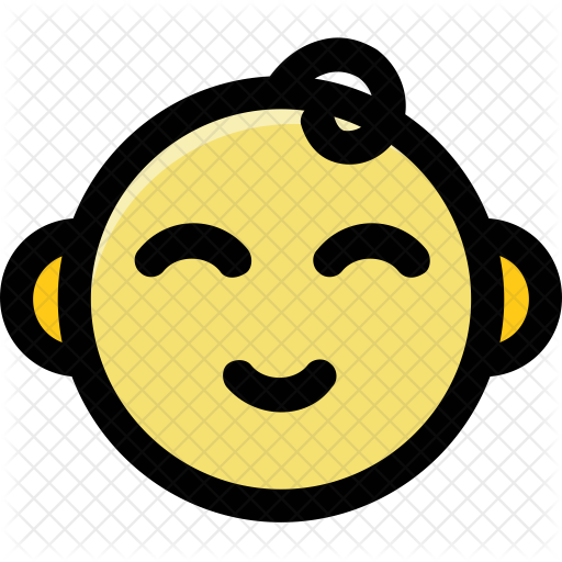 Smiling Baby Icon - Illustration (512x512)