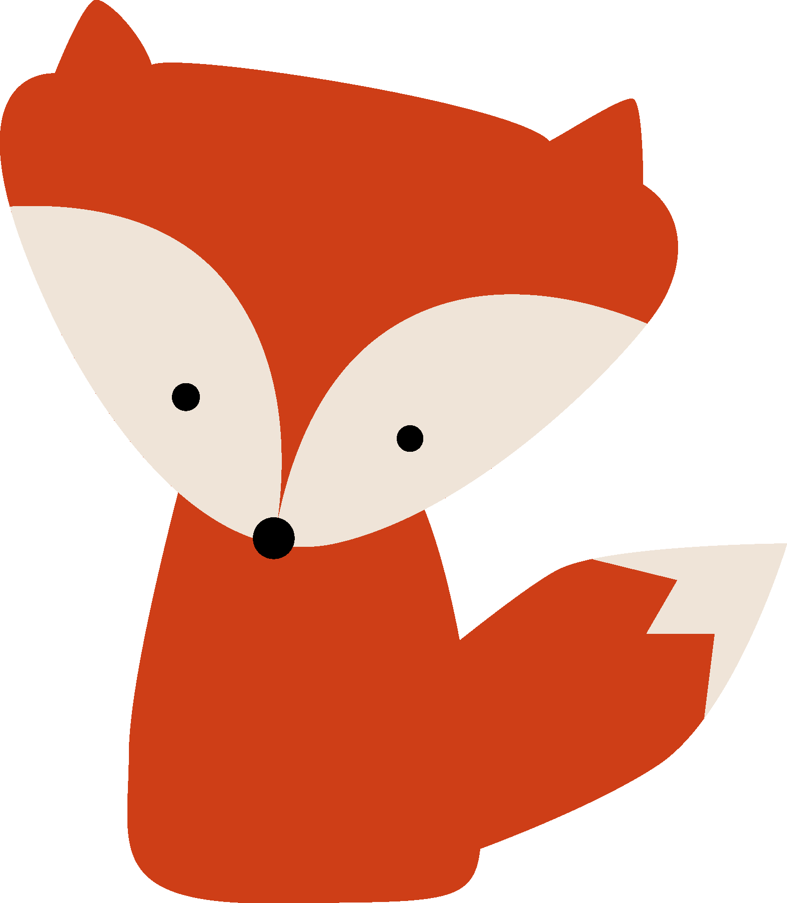 Red Fox Cartoon Drawing - Fox Drawing Cute (1575x1805)