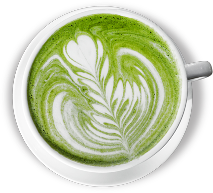 Organic Matcha Pure Green Tea - Green Tea Latte Png (432x391)
