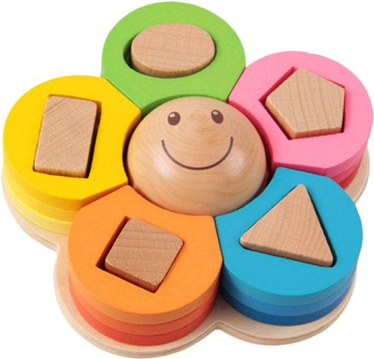 Flower Shape Sorting Toy - Toddler Toy Png (600x602)