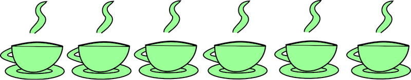 Teacup Clipart Border - Tea Cup Border Clipart (800x157)