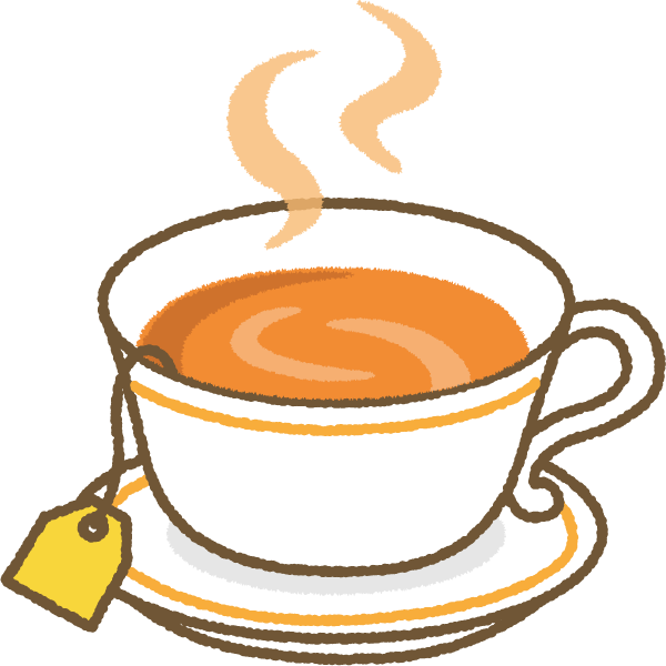 Botamochi Coffee Cup Tea Cappuccino - 紅茶 イラスト フリー (600x600)