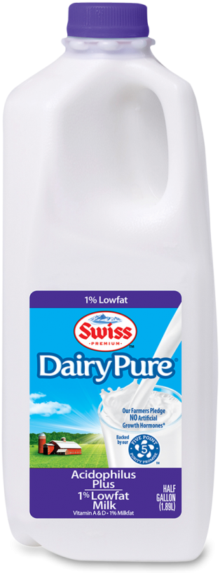 Dairypure 1% Lowfat Milk Acidophilus Plus - Dairypure 1% Lowfat Milk Acidophilus Plus (547x900)