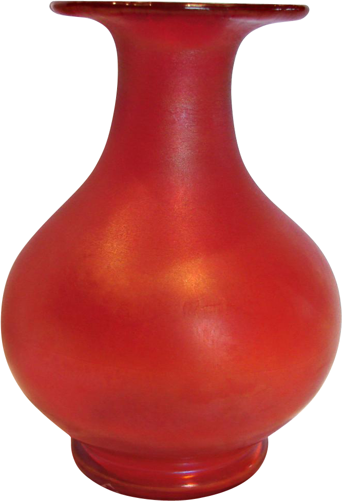Bohemian Czech Poschinger Red Iridescent Art Glass - Vase (975x975)